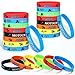 24 Pieces Dirt Bike Party Favors, Dirt Bike Rubber Bracelets Silicone Wristbands Checkered Flag Motocross Birthday Party Gifts Bag Stuffer for Girl Boy Dirt Bike Extreme Sports Racing Party Supplies