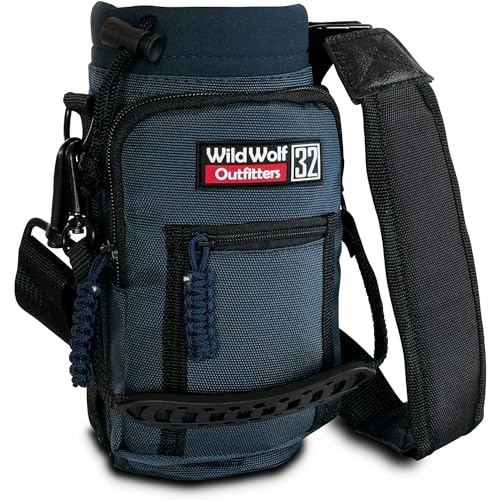 Porte-bouteille eau 32oz Wild Wolf Outfitters navy pour randonnée