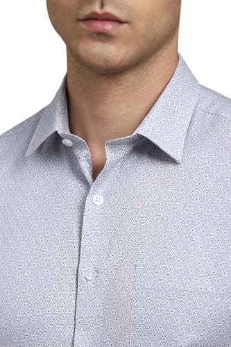 Image of Louis Philippe Men's Slim Fit Easy to Iron Everyday wear Premium Cotton Full Sleeve Printed Formal Shirt