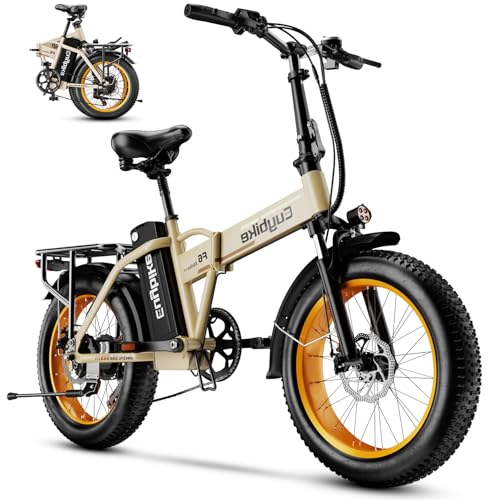 EUYBIKE Foldable Electric Bike for Adults, 30+MPH, 48V 20Ah Removable Lithium Battery up to 80Miles, 20