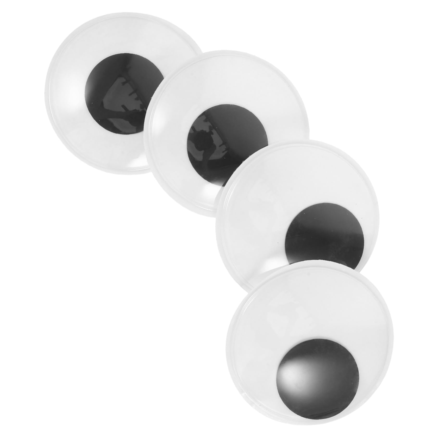 Tofficu Self-Adhesive Eyes 4pcs Large Googly Eye Stickers for DIY Crafts Puppets Dolls