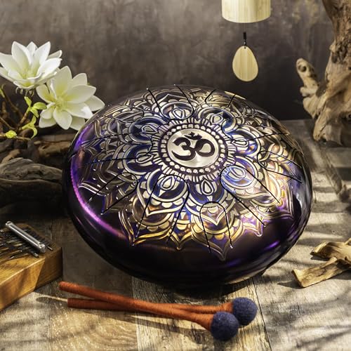 Tambor Steel Tongue de 12 pulgadas OM, 10 notas, B menor 432Hz miniatura 3