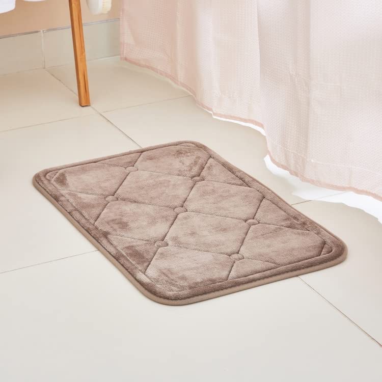 Home BoxBella Memory Foam Bath Mat 40 x 60cm Beige