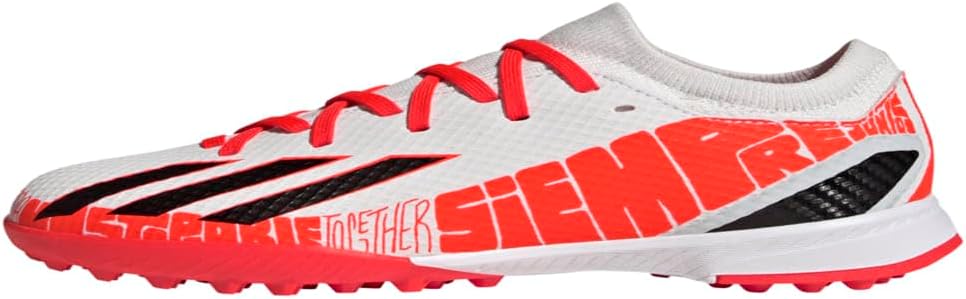 adidas X Speedportal Messi.3 Turf Soccer Shoe, FTWR White/Core Black/Solar Red, 11.5 US Unisex Little Kid