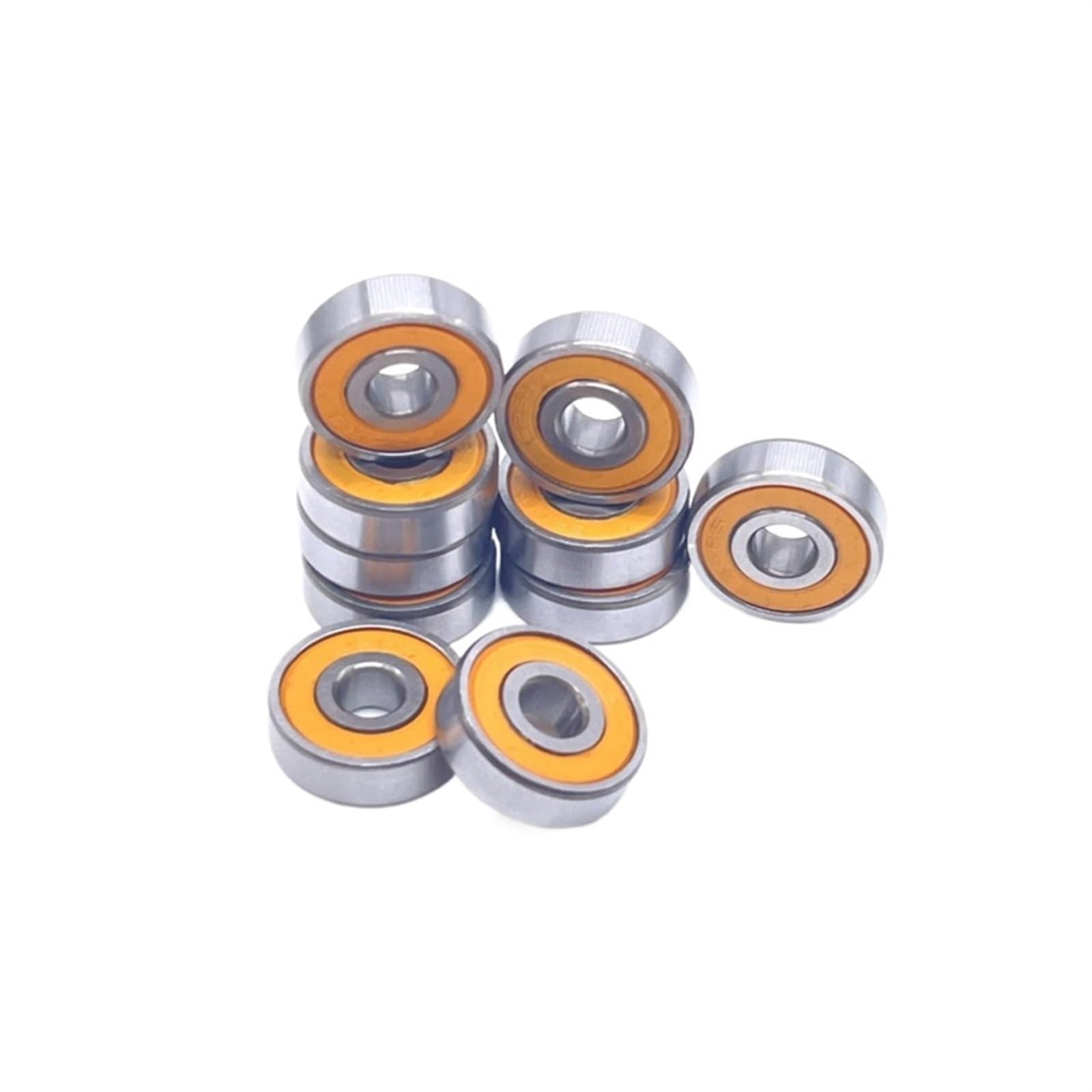 Rodamiento 625RS de goma naranja ABEC-7 de 5x16x5mm para motores de botes y drones de juguete 4