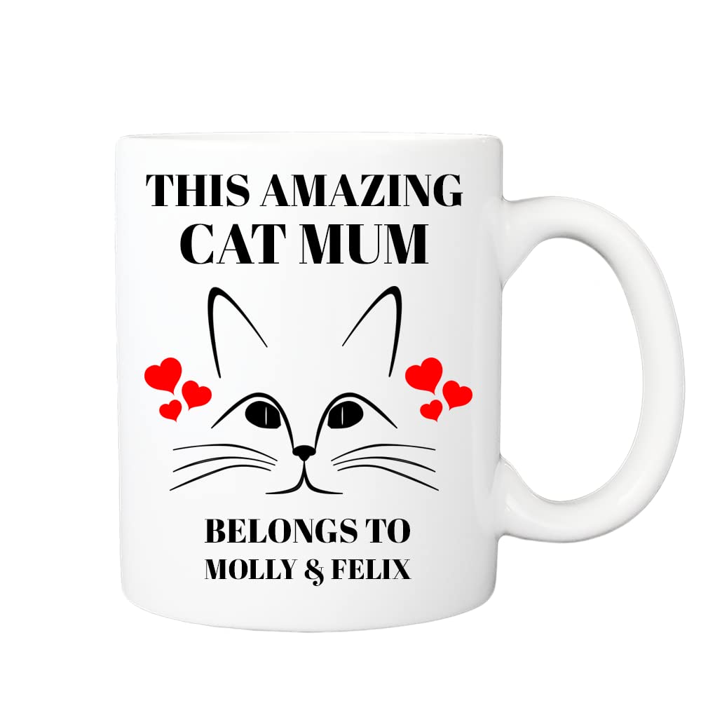 Pickhut This Amazing Cat Mum Belongs to Mug | Mothers Day Gifts for Cat Mum | New Mum.| Birthday Gifts for Cat Mum | Mum Gifts from Son, Daughter | Birthday Presents for Cat Mum
