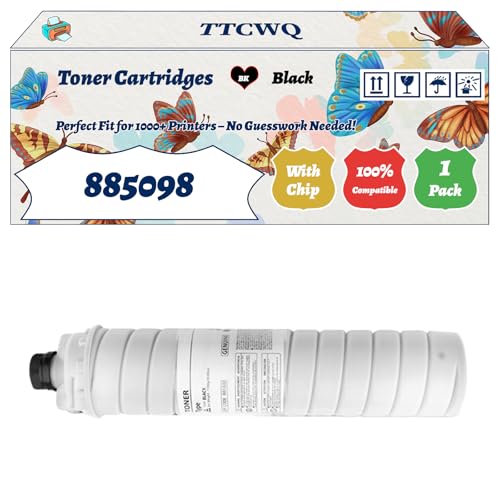 TTCWQ Compatible for Ricoh 885098 Toner Cartridges Work for Ricoh Aficio MP7001 MP8001 MP9001 MP6503SP MP7503SP Printers (1 Pack Black)