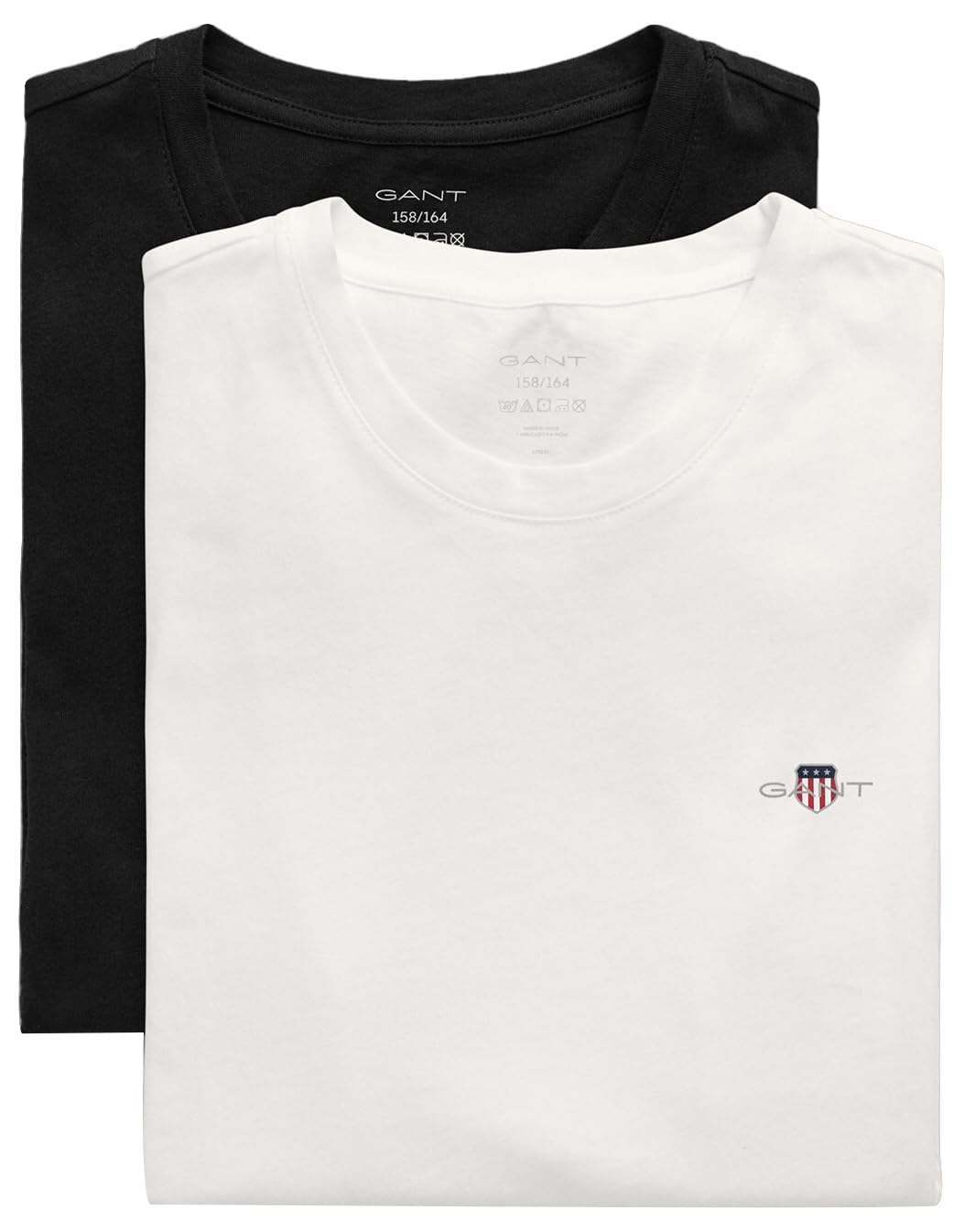Gant Boys Black / White ' T-Shirt, Black/White, 3XL