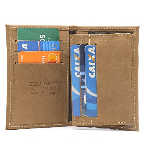 Carteira Masculina DM DAMANDO Couro Tamanho:Unico;Cor:Amarelo;Genero:Masculino
