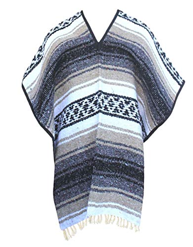 Del Mex Classic Mexican Blanket Poncho2