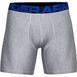 Under Armour Men's Tech 6-inch Boxerjock 2-Pack , Academy Blue (408)/Mod Gray Light Heather, Large