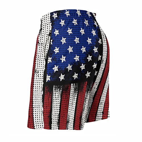 Vintage Retro American Flag Mens Swim Trunks Summer Party Beach Shorts Quick Dry Swim Shorts With Mesh Lining #TOP4