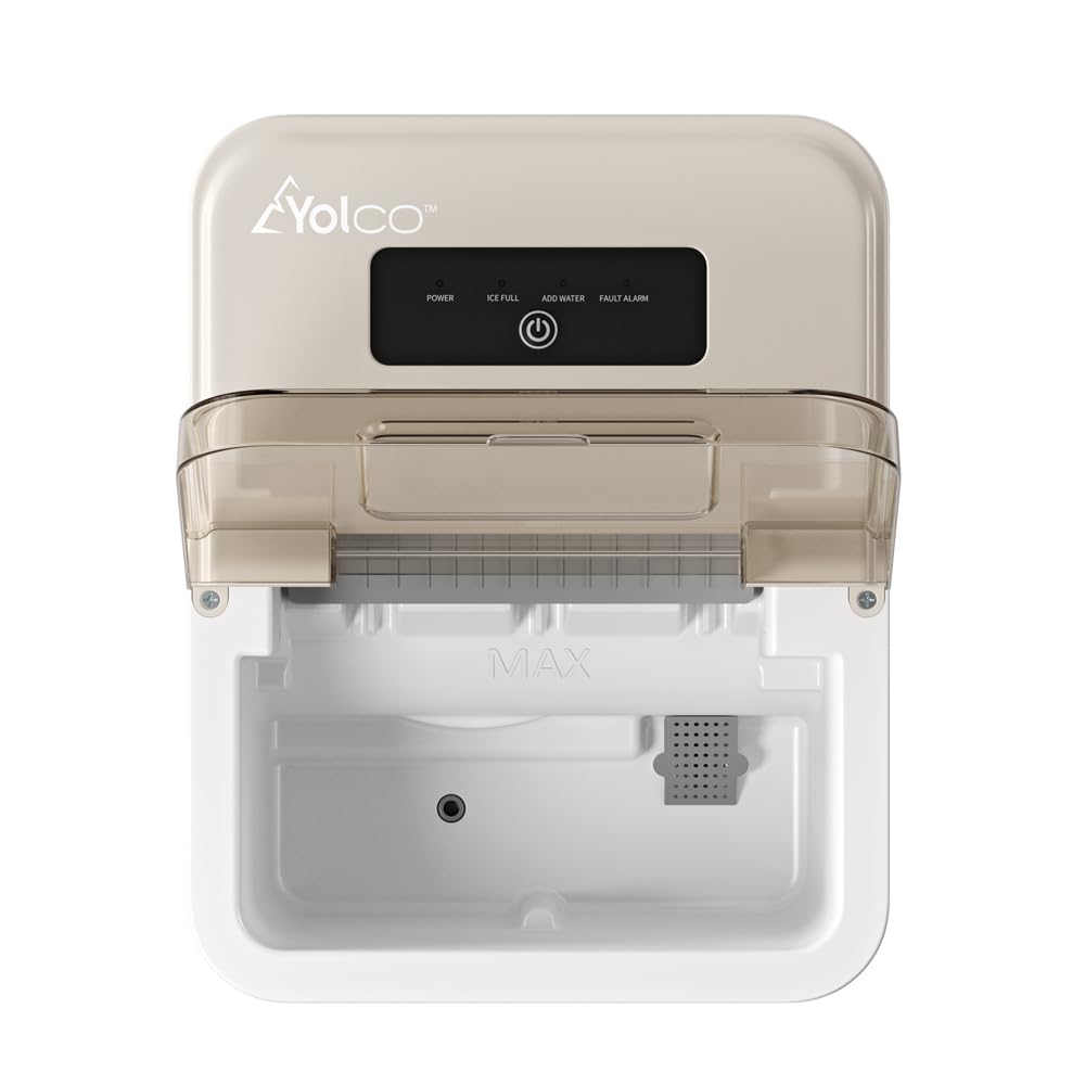 Yolco ICM1 - Macchina per cubetti di ghiaccio, design compatto, 10 kg in 24 ore, 12-24 V