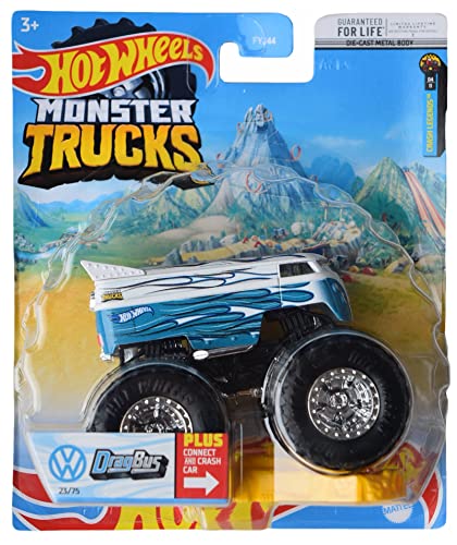 Hot Wheels Monster Trucks Drag Bus - Connect and Crash Car 23/75 - Dragbus