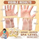Hydrating Hand and Foot Mask, 3 Foot & 3 Hand Mask, Hand and Foot Care After Pedicure, Moisturizing Socks for Dry, Cracked Heel, Foot Spa, Honey & Milk, Vitamin E - Image 4