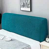 DOSYCOVUR Kopfteilbezug Aus Weichem Velours - Staubschutz Für Einzelbett, Doppelbett & King Size, Cremefarben, 180cm