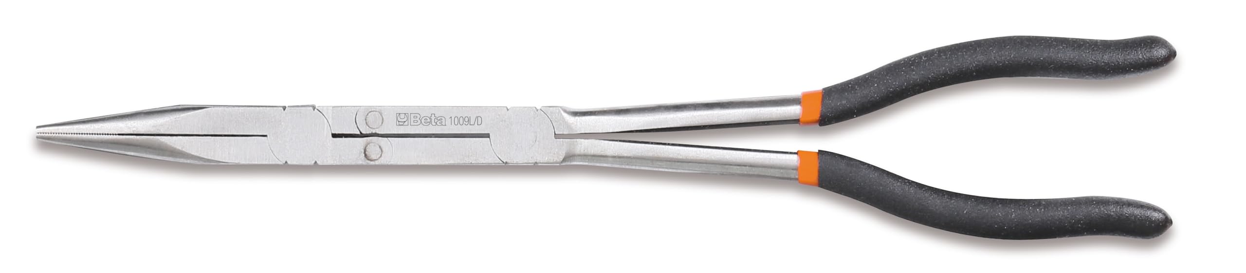 Beta 10090058 Model 1009 L/D Knurled Double Swivel Nose Pliers, 342mm X/long, Black