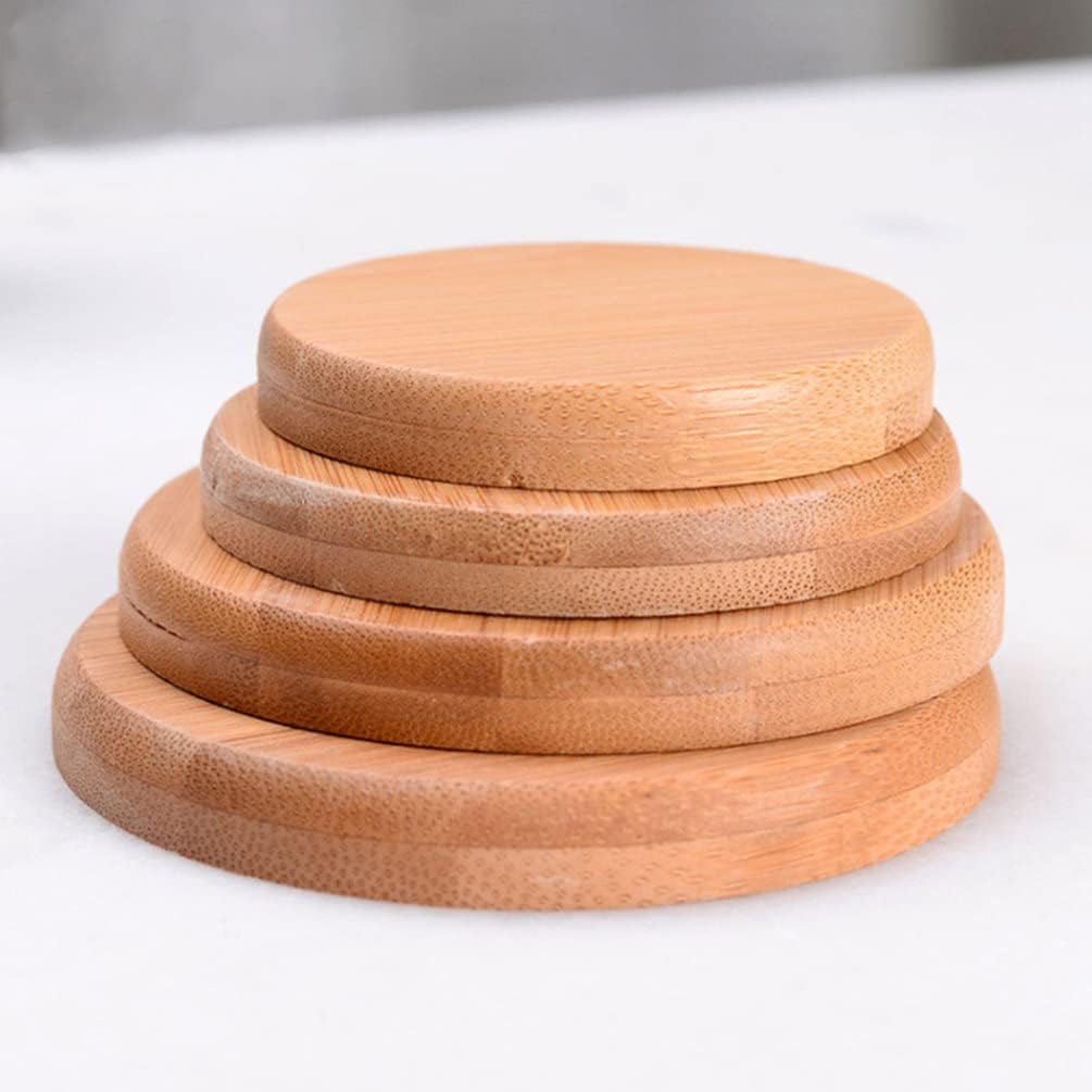 Yardwe 8pcs Bamboo Plant Saucers Drip Trays for Succulent Pots Lightweight Flower Pot Trays for Use Versatile Water Collection