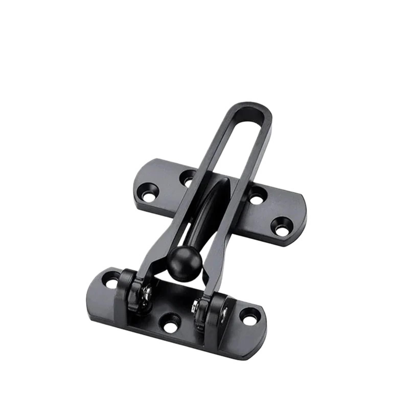 Swing Bar Door Lock 3pcs Insurance Door Bolt Anti-Theft Buckle Chain Stainless Safety Bedroom Hotel(Black)