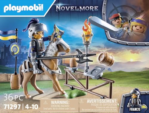 Playmobil 71297 Chevalier Novelmore et Accessoires d'entrainement - Plongez dans Une Aventure chevaleresque avec Arme et cibles - Chevalier - Histoire & Imaginaire - Dès 4 Ans