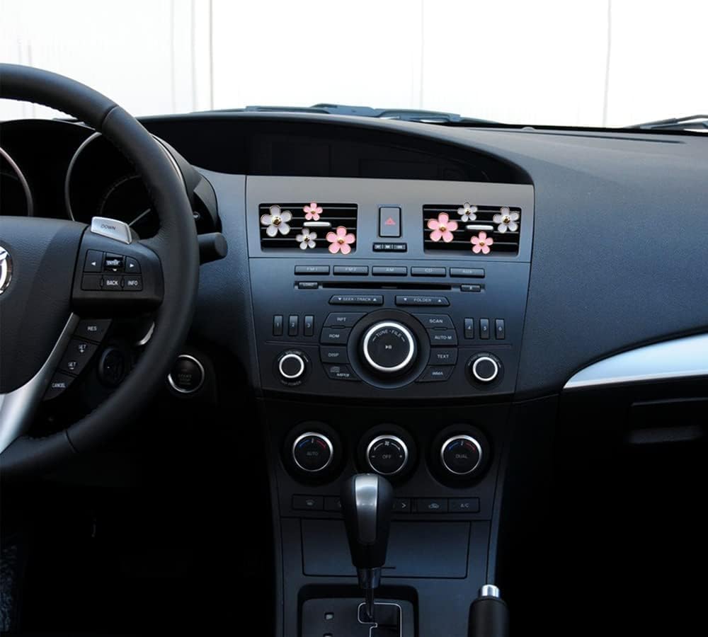 Dashboarddecoraties, kunstbloemendecoraties voor auto-interieur, kunstbloemen, achteruitkijkspiegeldecoratie voor auto-dashboard, auto, kinderen en volwassenen Jingling