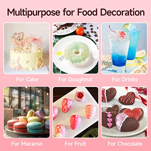Edible Glitter for Cocktails, 10 Colors Easter Decorations Luster Dust Edible, Food Grade Shimmer Dust, Edible Glitter Powder for Drinks, Easter Eggs, Candy, Baking, Strawberries, Cupcakes, Cookies