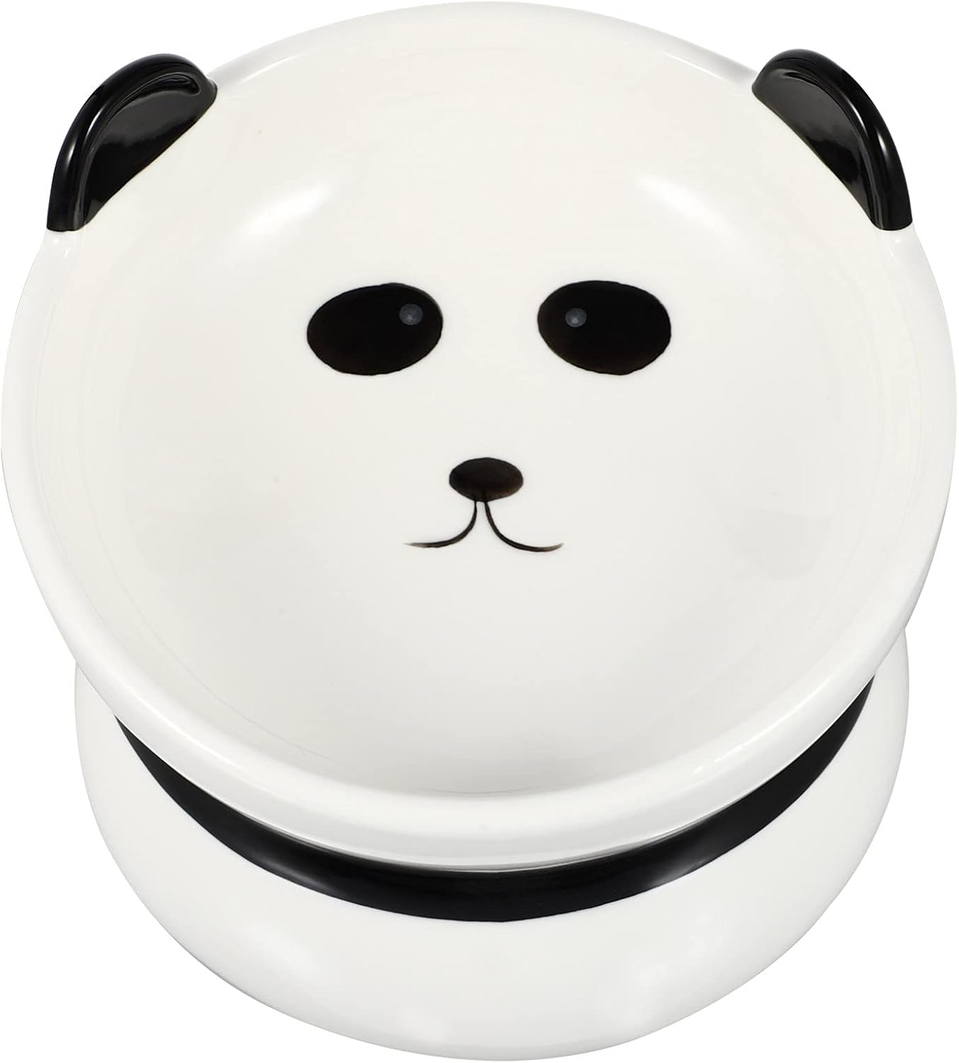 Elevated Ceramic Cat Feeder Bowl Neck Protection Spill Design for Cats Puppies Smooth Edges Easy to Pet Dish