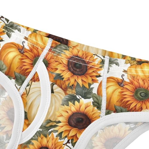 ODAWA Sunflowers Autumn Harvest Childrens Underwear, 2T Boys Underwear Briefs4