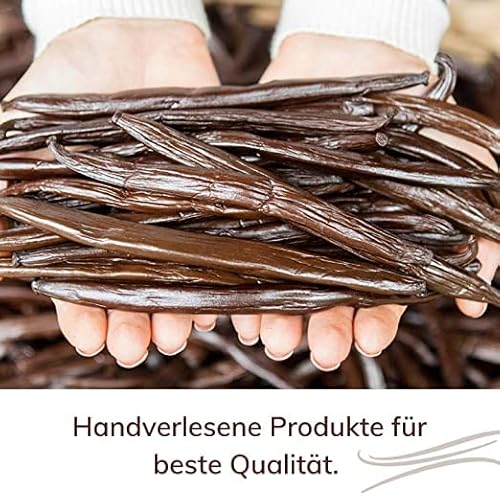 Foto von 10 Südsee Vanilleschoten in Gourmet-Qualität von PerSaf I Tahitensis Vanille I Länge 13cm I Die Vanille der Gourmetköche I 100% natürlich veredelt & fair gehandelt