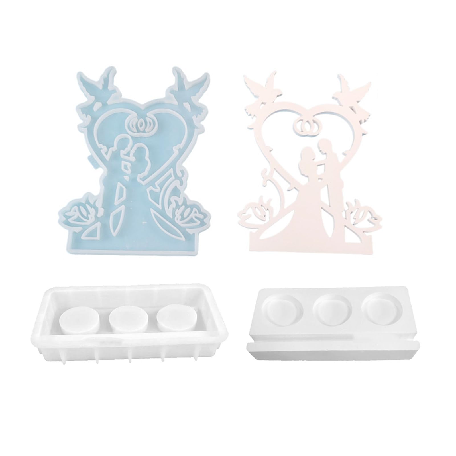 3D Hochzeitsdekoration Silikonform Kerzenständer Formen