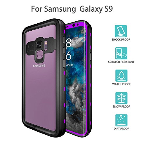 Hot Deals Galaxy S9 Waterproof Case, Dooge Transparent Pattern Shockproof Dirtproof Snowproof Rain Proof, Heavy Duty Full Protection Phone Case Cover IP68 Certified Waterproof Case for Samsung Galaxy S9 2018
