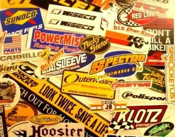 Crash Daddy Racing Decal Sticker 25 Piece Assortment for Motorcycle ATV Powersports Snowmobile