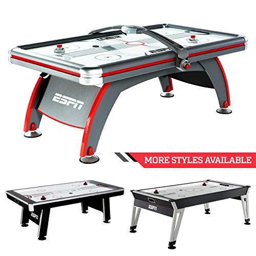 ESPN Sports Air Hockey Game Table: 84 Inch Indoor Arcade Gaming Set