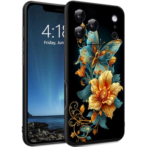 Coque iPhone 17 Pro Max 6.9 silicone ultra fine anti-rayures protection antichoc fleur papillon