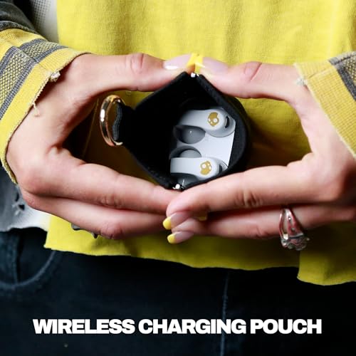 Image of Skullcandy Push 720 Open Wireless Open Ear Bluetooth Earbuds, Headphones, Waterproof, Clip-On Lightweight Design, 30 Hours Battery, Wireless Charging Pouch, Microphone for iPhone Android - Bone