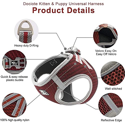 Image of KUTKUT Adjustable Vest Harnesses and Leash in with Soft Mesh Padded, Reflective, Breathable Set for Small-Medium Dogs (Size: L, Pet Weight 5-7 Kg, Adjustable Chest: 40-45cm)