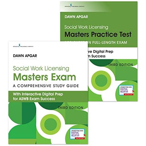 Social Work Licensing Masters Exam Guide and Practice Test Set: Print + Online LMSW Exam Prep from Dawn Apgar-340 Questions, Practice Tests, Tailored Study Plan & Online Community Cover