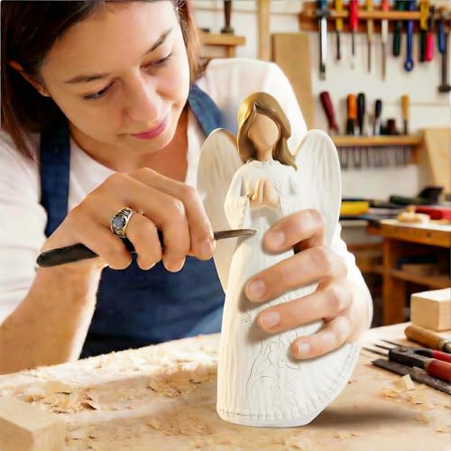 Figura de Ángel Orante en Resina para Dolor miniatura 5
