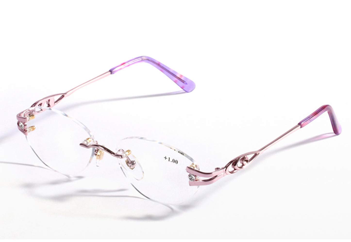 Lesebrille Sind Nah Und Fern,Smart Zoom Hd Alte Brille,Keine Randlesebrille Frauen Glasur/Transparent / +2.0