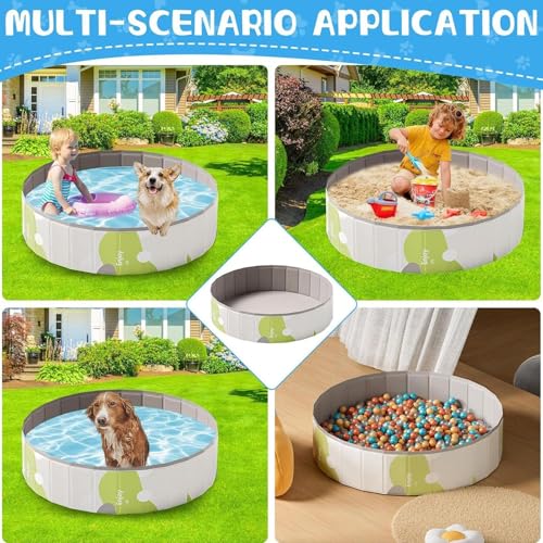 Piscina plegable para perros piscina de vadeo de PVC infantil para exterior 5