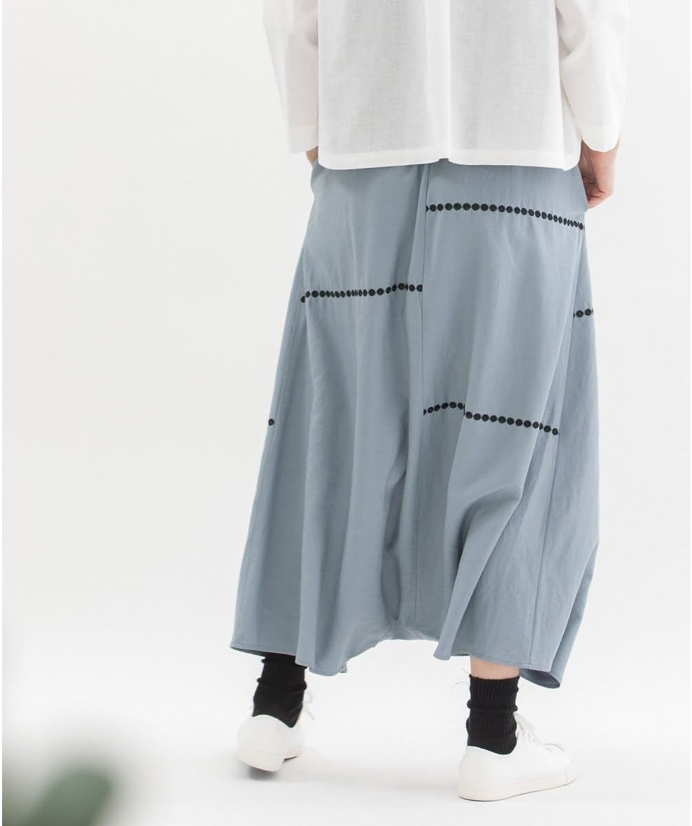 nop de nod リネンレーヨンライン刺繍サルエルバルーンパンツ Amazon.co.jp: [ノップドゥノッド] リネンレーヨンライン刺繍サルエル