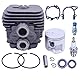 Adefol Zylinder und Kolben Kit für STIHL TS410 TS420 Trennsäge, 50mm Cylinder Piston Baugruppe + Zündkerze + Dekompressionsventil + Öldichtung + Dichtung Ersatzteile 13 in 1