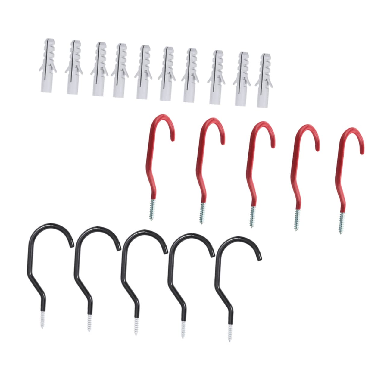 Veemoon 10 Sets Heavy Duty Storage Hooks Bicycles and Garden Tools Screw in Wall Hangers in Bright for Garage and Shed Organization