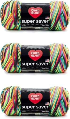 Image of Red Heart Super Saver Yarn, Blacklight 3 Count (Pack of 24)