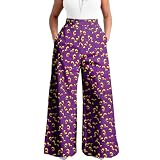 SEA&ALP African Print Pants for Women Plus Size Wide Leg Ankara Trousers Loose Kente Dashiki Pants Baggy Clothes Attire V64 M