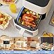 4 Stück Silikonform für Heißluftfritteuse,22cm Airfryer Zubehör, Hot Air Fryer Accessories, Airfryer Silicone Mould, Smiley-Gesicht-Muster