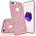 Produktbild Homikon Silikon Hülle Kompatibel mit iPhone 7 Plus/8 Plus Überzug TPU Bling Glitzer Strass Diamant Schutzhülle Ultra Dünn Kratzfest Soft Flex Durchsichtig Silikon Handyhülle Tasche Case - Rose Gold