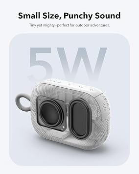 Soundcore Select 4 Go Taşınabilir Bluetooth Hoparlör, IP67 Su Geçirmez, 20 Saat Çalma Süresi, Beyaz - A31X1