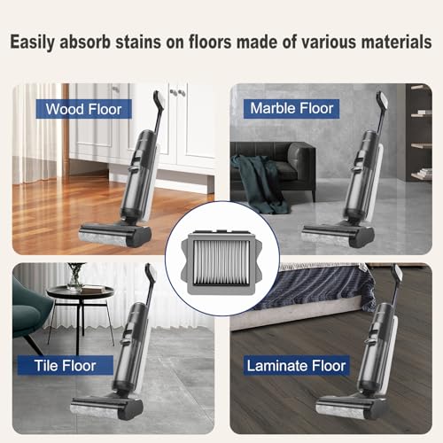 Image of Replacement Vacuum Filters Compatible with Tineco Floor S3 & S5 Cordless Wet Dry Vacuum Cleaner, Efficient Replacement Filters for Clean Floors, 4 Pack Replacement Vacuum Filters (【S3 /S5】4 Filters)
