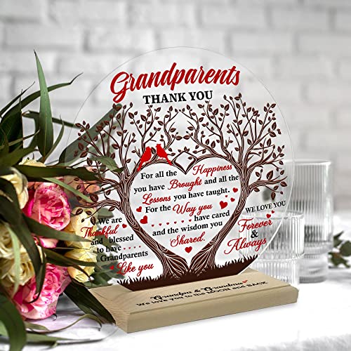 CEZII-Grandpa-Grandma-Gift-from-Grandkids-To-My-Grandparents-Round-Acrylic-Plaque-w-Stand-Thank-You-Grandma-Grandpa-Keepsake-Grateful-Gift-for-Grandparents-Birthday-Present-Gift-for-Anniversary CEZII Grandpa Grandma Gift from Grandkids To My Grandparents Round Acrylic Plaque w Stand Thank You Grandma Grandpa Keepsake Grateful Gift for Grandparents Birthday Present Gift for Anniversary